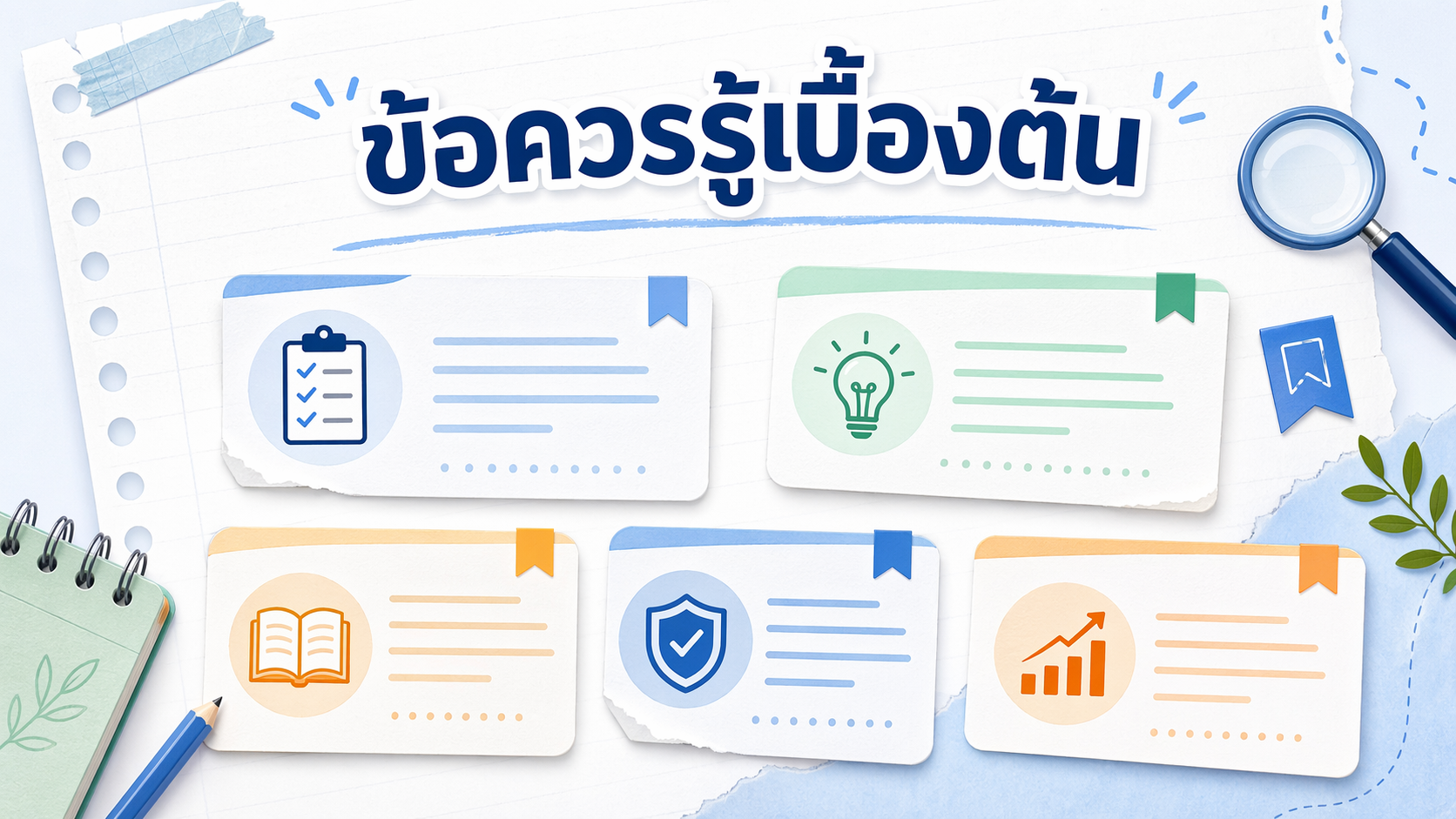 ภาพประกอบอินโฟกราฟิก ข้อควรรู้เบื้องต้น